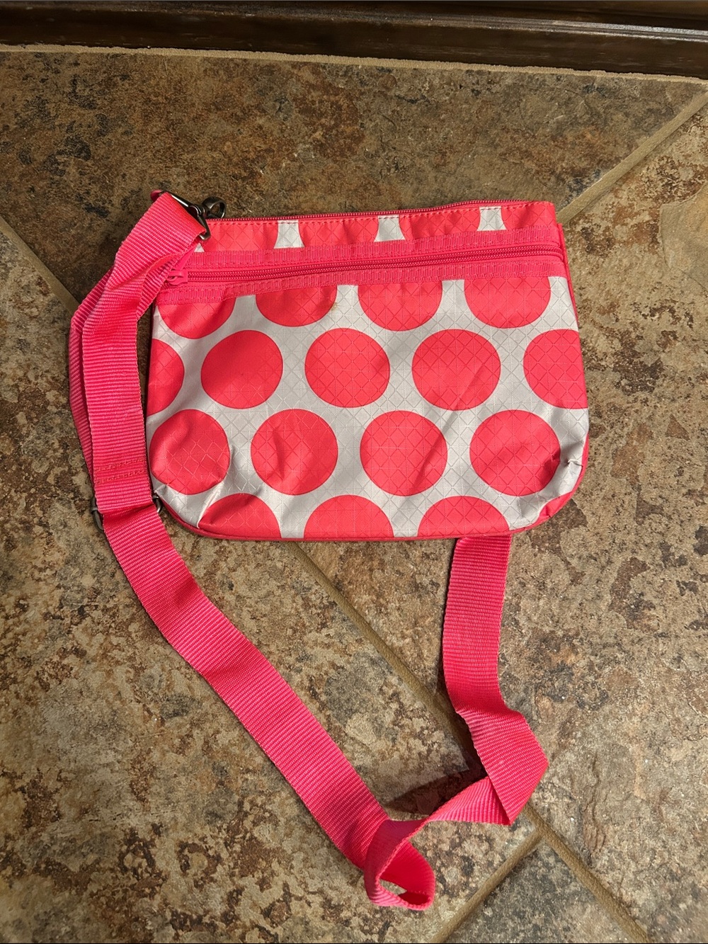 thirty-one Pink Polka Dot Crossbody Bag